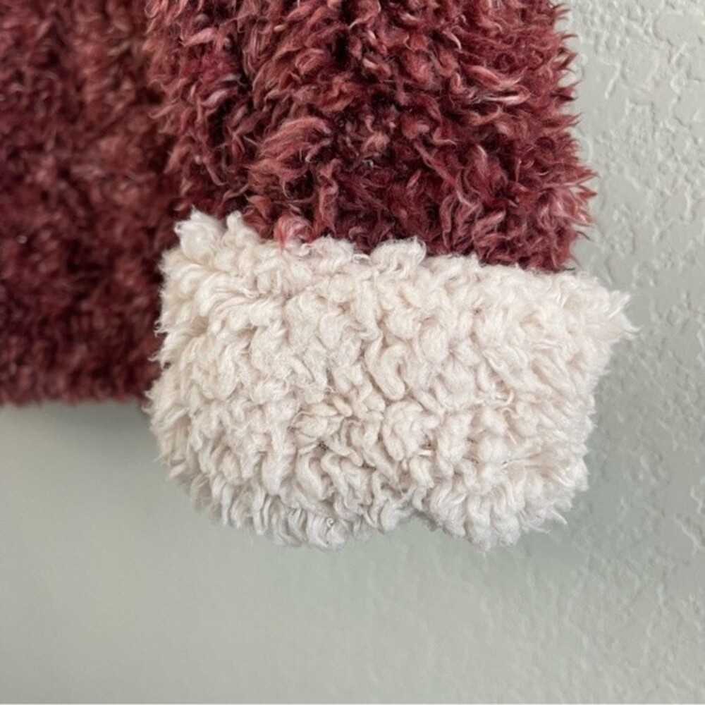 Weatherproof Vintage 3/4 Zip Sherpa Pullover Maroon Small Womens Jacket Sweater - Picture 4 of 7